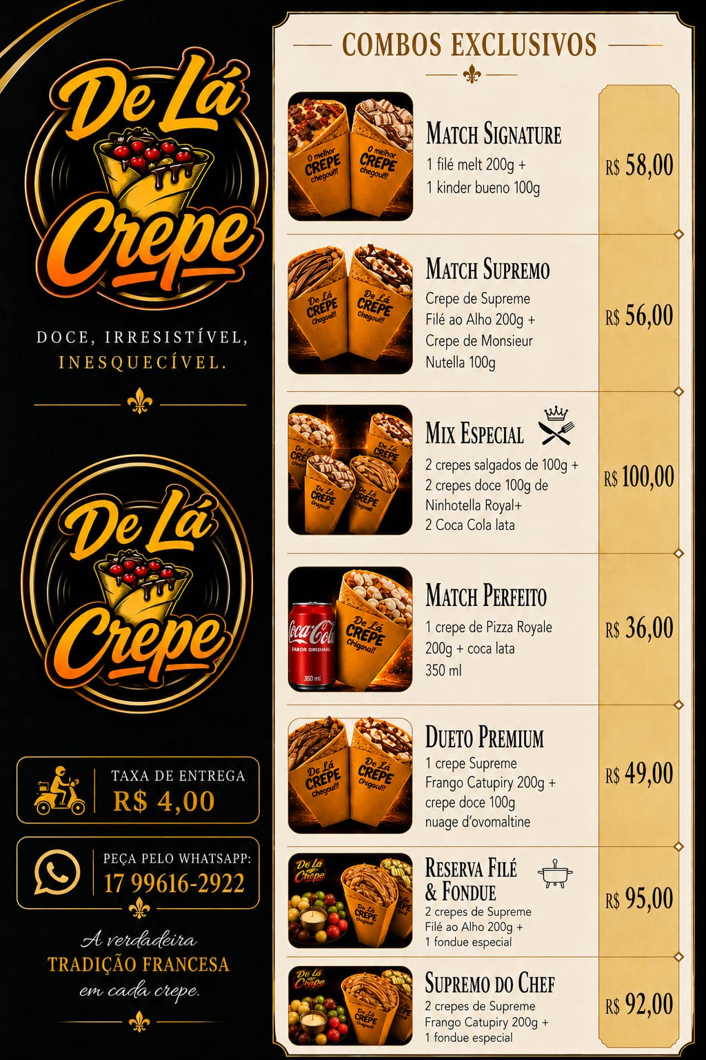 Cardápio Combos Exclusivos