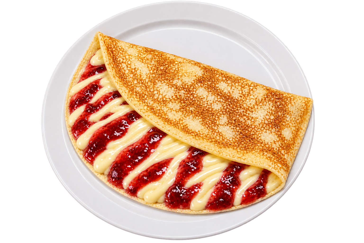 Crepe salgado de frango com catupiry